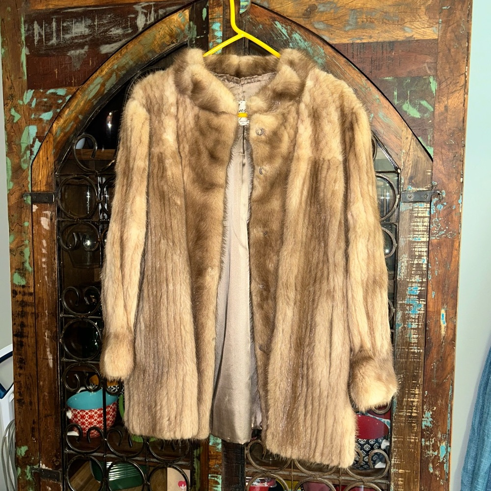 Vintage Brown Mink Fur Coat